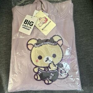 Rilakkuma korilakkuma pastel purple hoodie free size sweatshirt